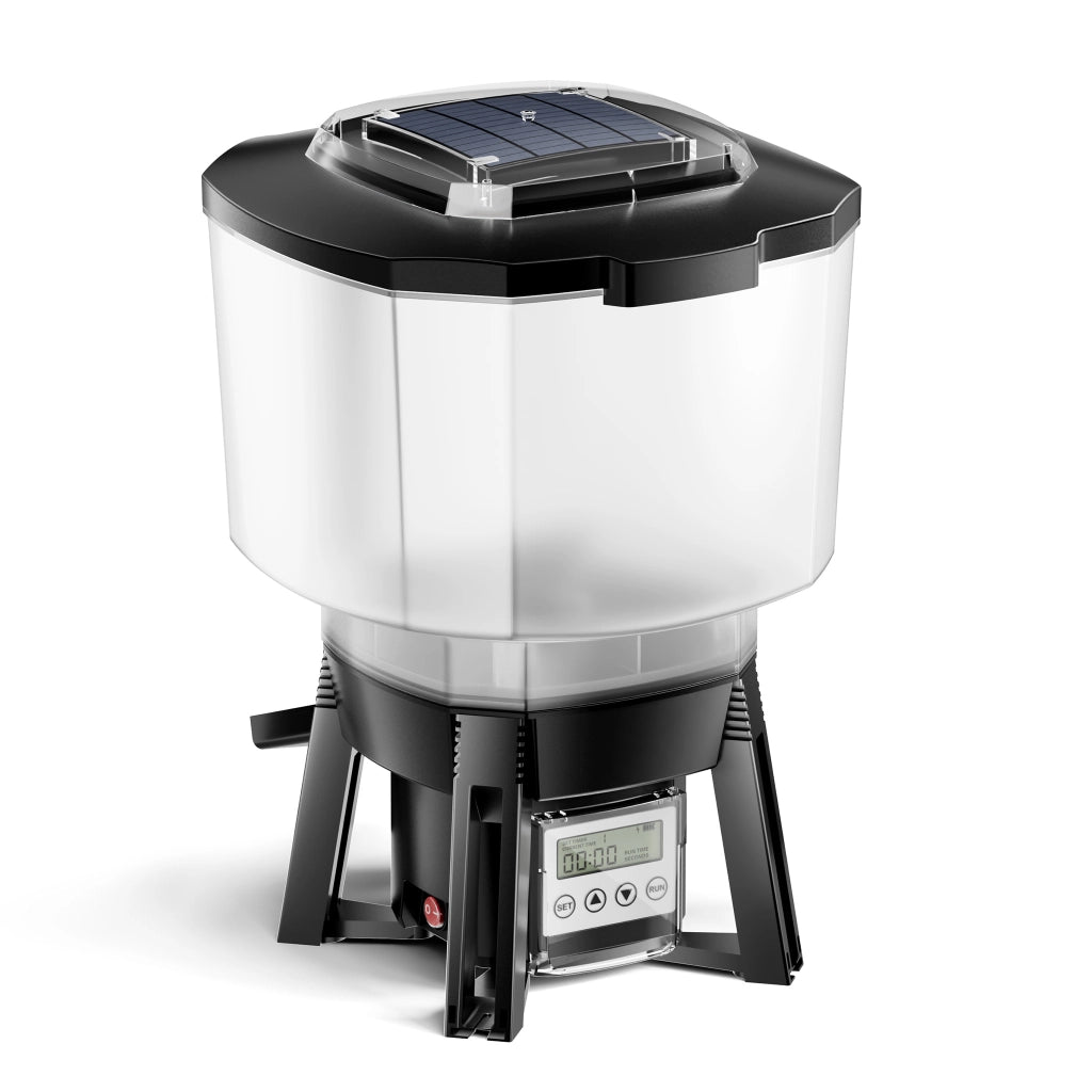 Distributore automatico di cibo per pesci a energia solare CFF-206 1-6 dosi al giorno Programmabile