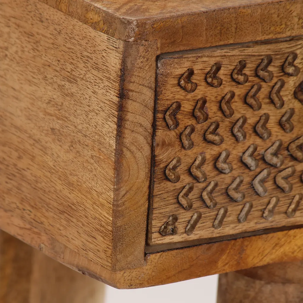 Tavolo Consolle in Legno Massello di Mango 102x30x79 cm 246976