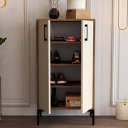 Mobile Portascarpe Cavalieri, Scarpiera 4 Ripiani, 60x35x111h cm Marrone Noce