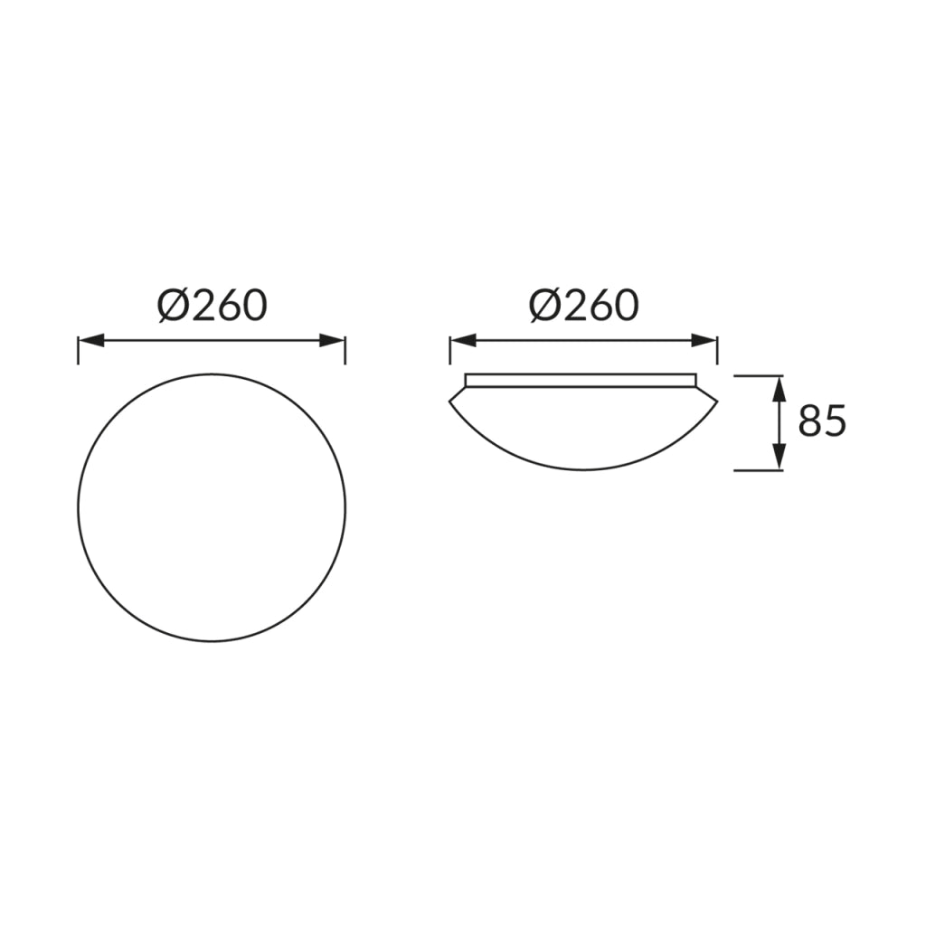 Plafoniera LED Struhm Leon tonda Ø26 12W 4000K IP44