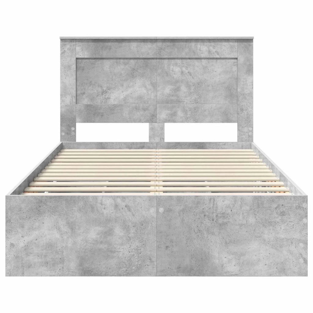 Struttura del letto con cassetto Grigio cemento 120 x 190 cm 3410189