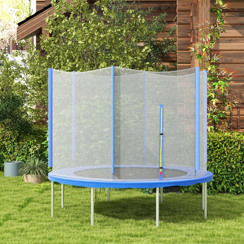 Reti di sicurezza per trampolino ? 244 cm ¨C Zephmum ¨C Grigio con 6 montanti e porta con zip