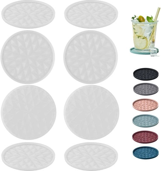 Otturatori in silicone [8-pack, senza supporto] - Otturatori per protezione di superfici di tavolo - Antiscivolo, antiforatura, decorazione per tavoli da salotto, semi-trasparente
