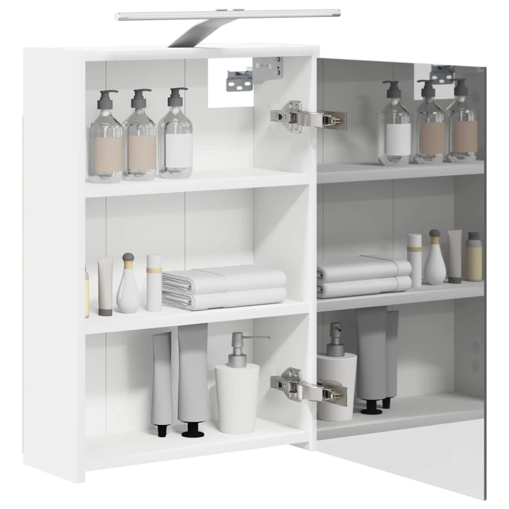 Mobiletto per specchio da bagno Bianco 43 x 16 x 62.5 cm