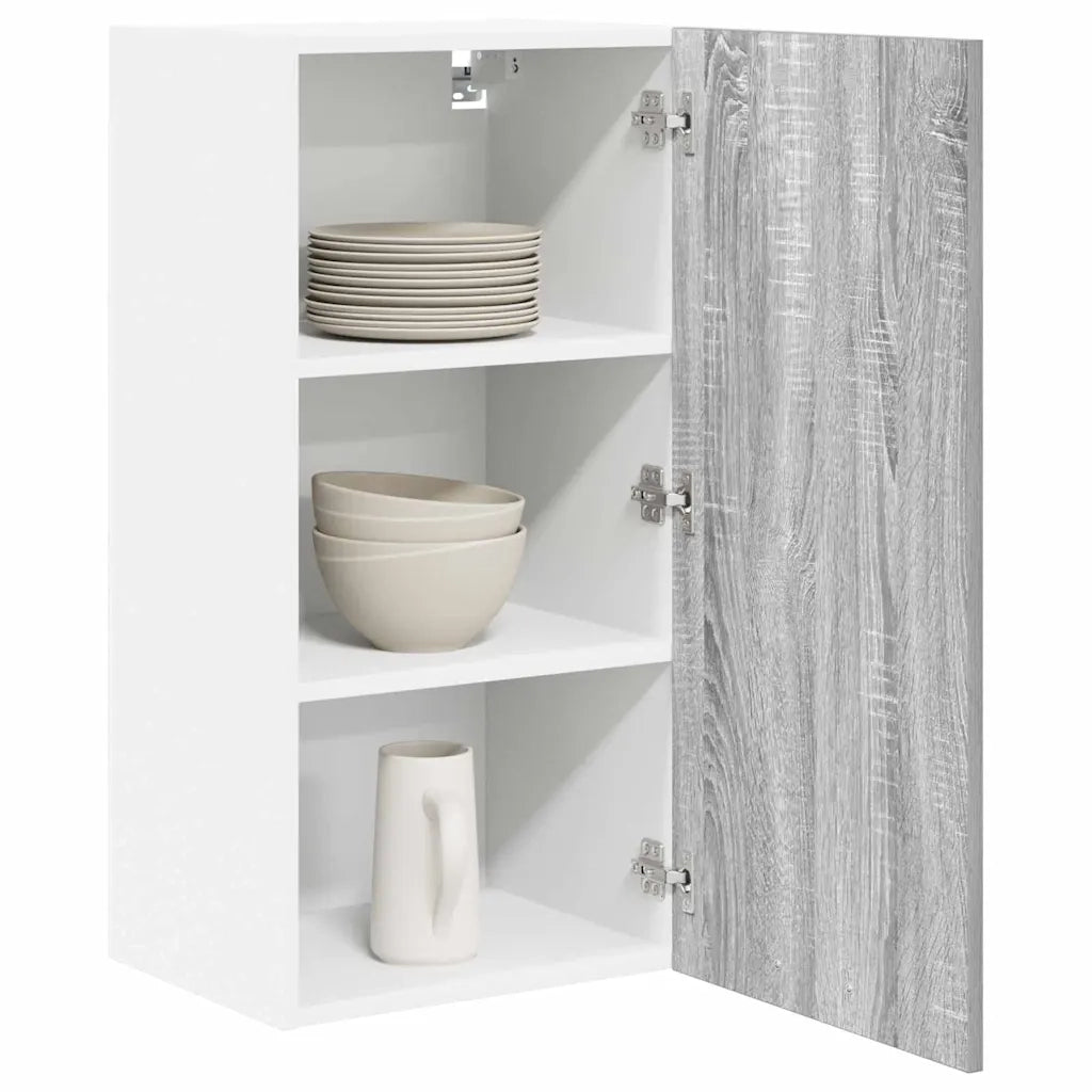 Armadio pensile Grigio Sonoma e Bianco 40 x 31 x 80 cm 884263