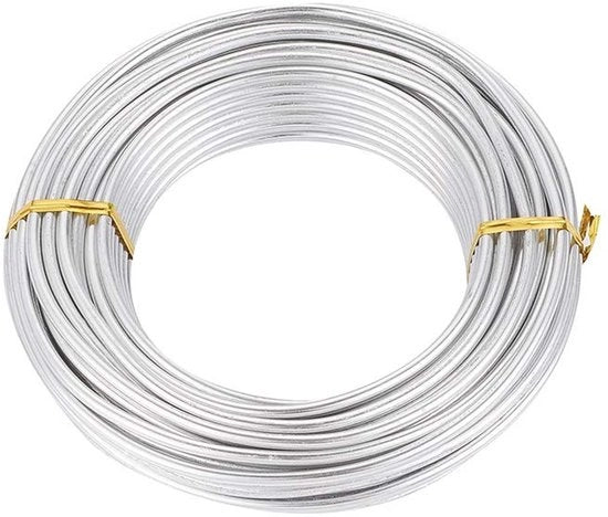 Filamento per fai da te 6 Gauge (4mm) - Alluminio - 15,8 Metri - Flessibile - Curvabile - Senza urti - Adatto per gioielli e fiori - Filamento per gioielli