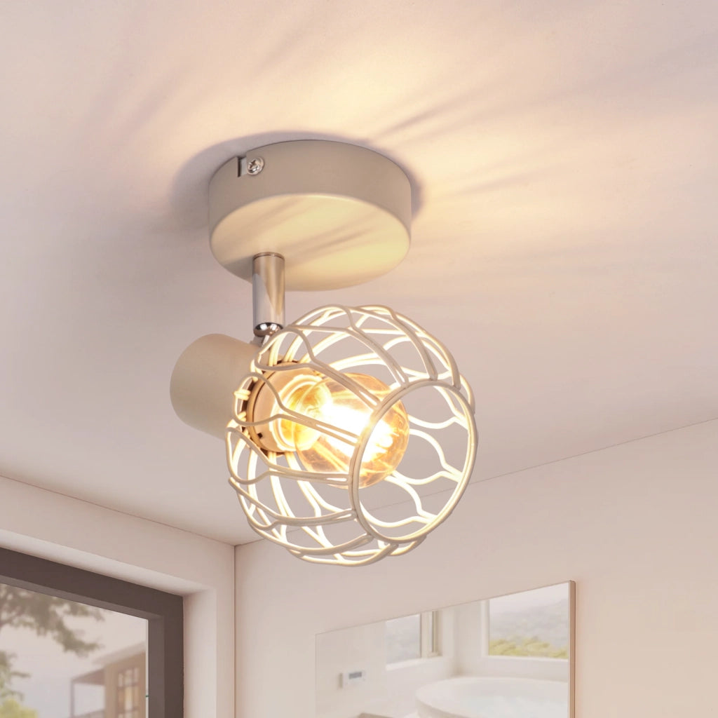 ZMH Faretto da soffitto 1 Luce Grigio E14 Metall Orientabile 350¡ã per Corridoio Cucina Camera Senza Lampadina