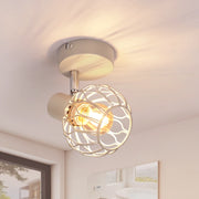 ZMH Faretto da soffitto 1 Luce Grigio E14 Metall Orientabile 350¡ã per Corridoio Cucina Camera Senza Lampadina