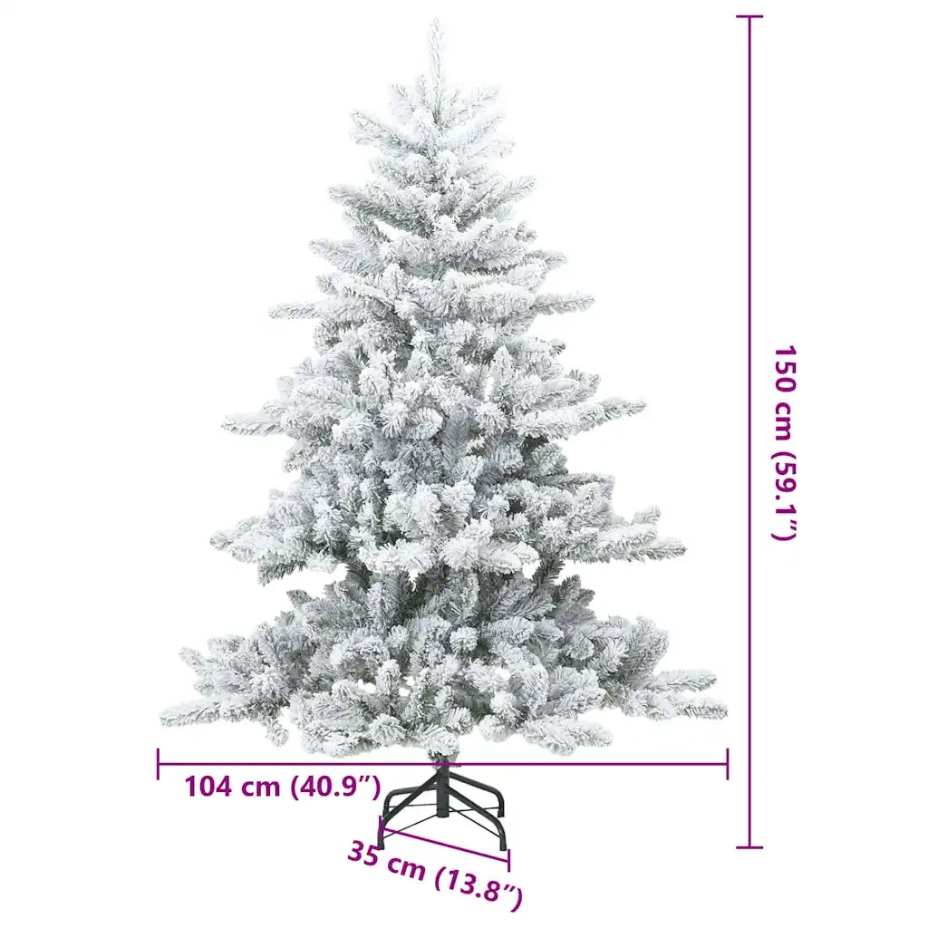 Albero di Natale | Decorazioni natalizie Artificiale Snodato Foderato di Neve Bianco