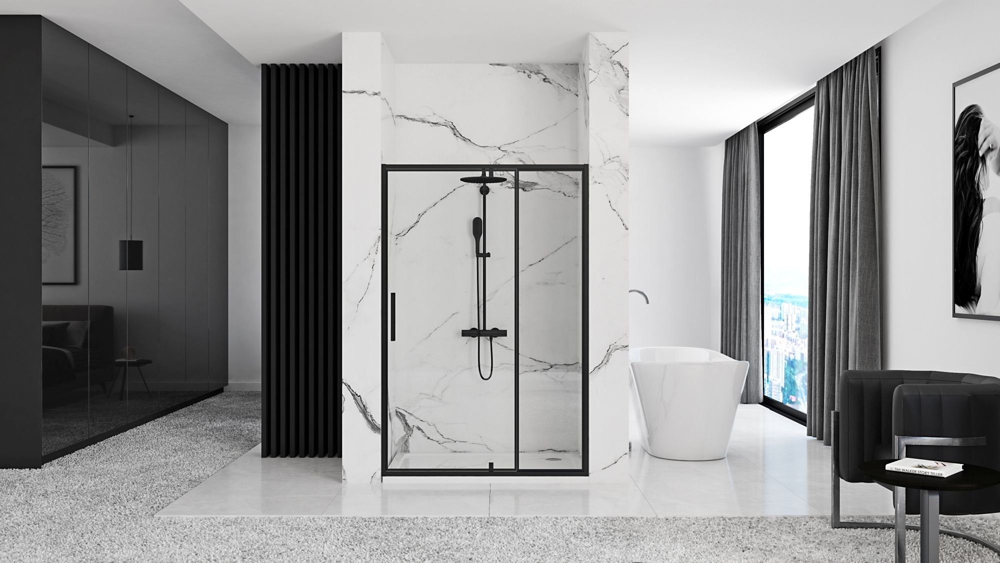 Porta Doccia Battente Rapid Swing 120