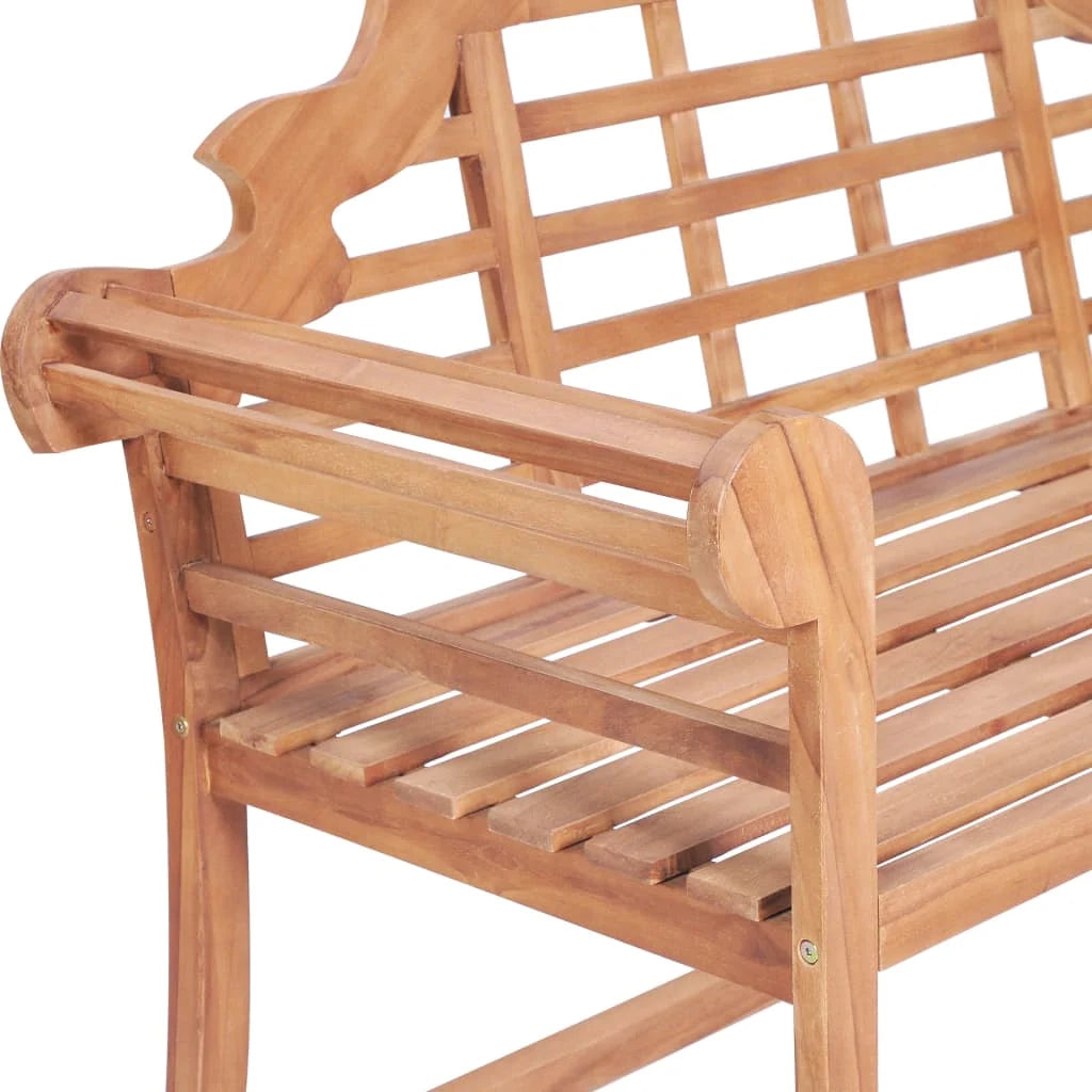 Panca da giardino mobili da esterno per patio terrazza 127 x 58,5 x 92,5 cm legno massello di teak 02_0011236