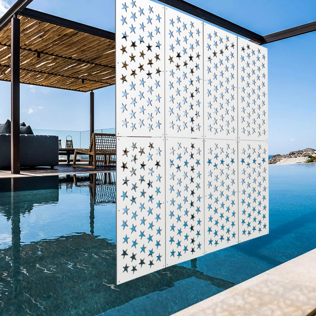 STARFISH - Pannello in PVC traforato - Parasole Colore: bianco, Misura: 73x148 cm