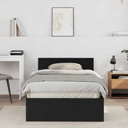 Struttura del letto con testiera Rovere Nero 203 x 104 x 70 cm