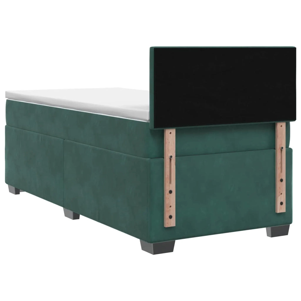Letto box spring con materasso Verde Scuro 80 x 200 cm Velluto 3450611