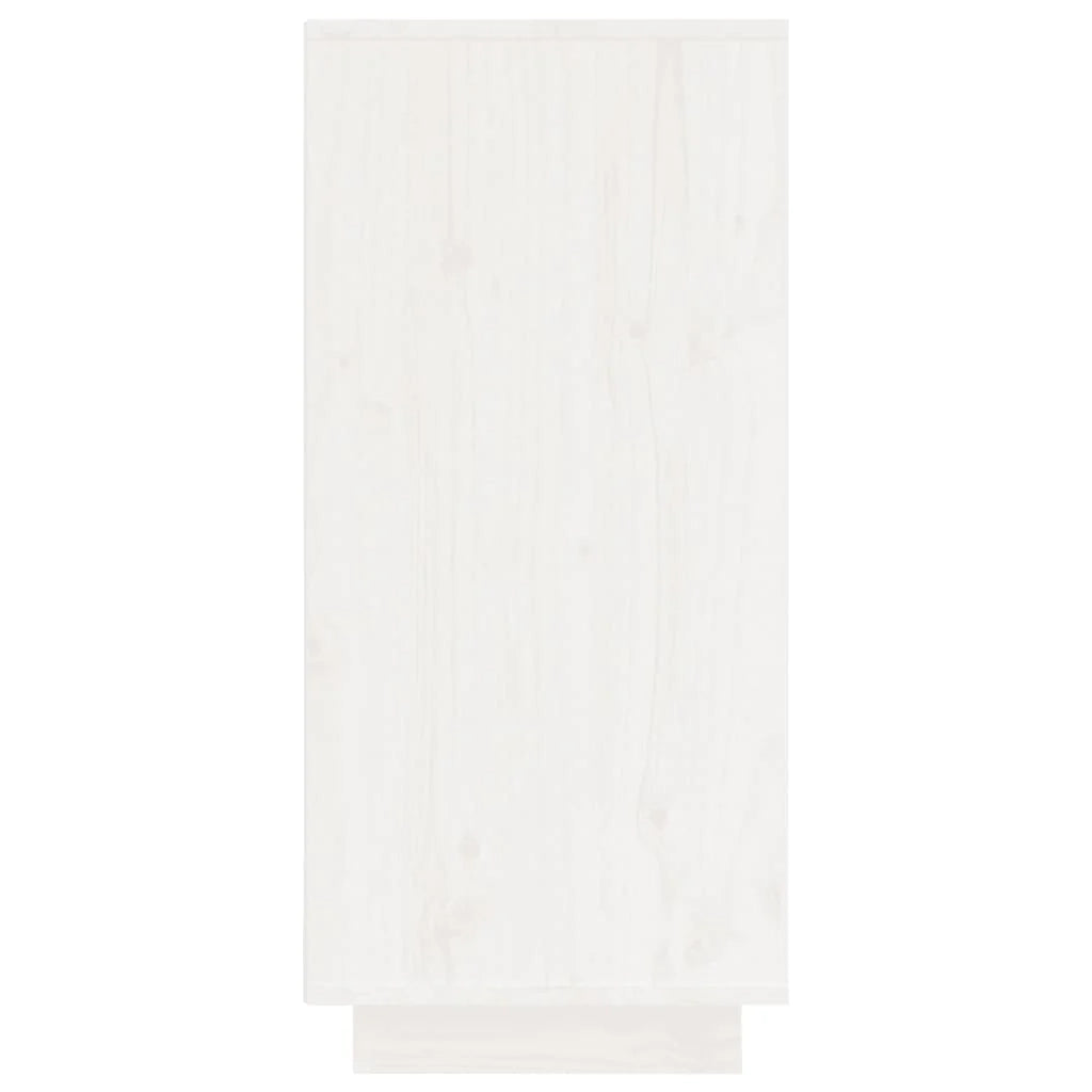 Buffet credenza cassettiera armadio mobile contenitore organizer per cucina soggiorno salotto 60 x 34 x 75 cm legno massello di pino bianco 02_0030351