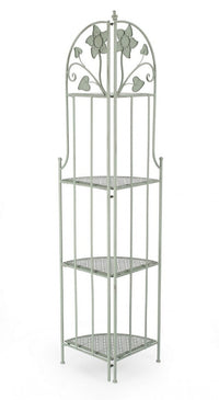 Scaffale Angolare 48x35x165,5 cm Harriet in Acciaio Salvia