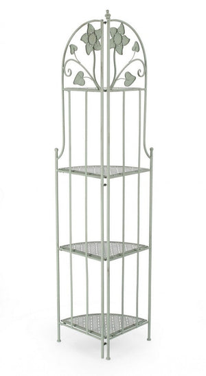 Scaffale Angolare 48x35x165,5 cm Harriet in Acciaio Salvia