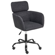 Sedia girevole da ufficio Boucle nero regolabile in altezza