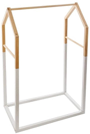 Armadio in stile casalingo - Bianco - 1 pezzo - Legno di faggio - 60x37x100 cm