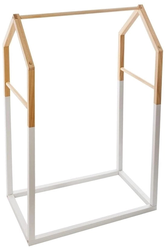 Armadio in stile casalingo - Bianco - 1 pezzo - Legno di faggio - 60x37x100 cm