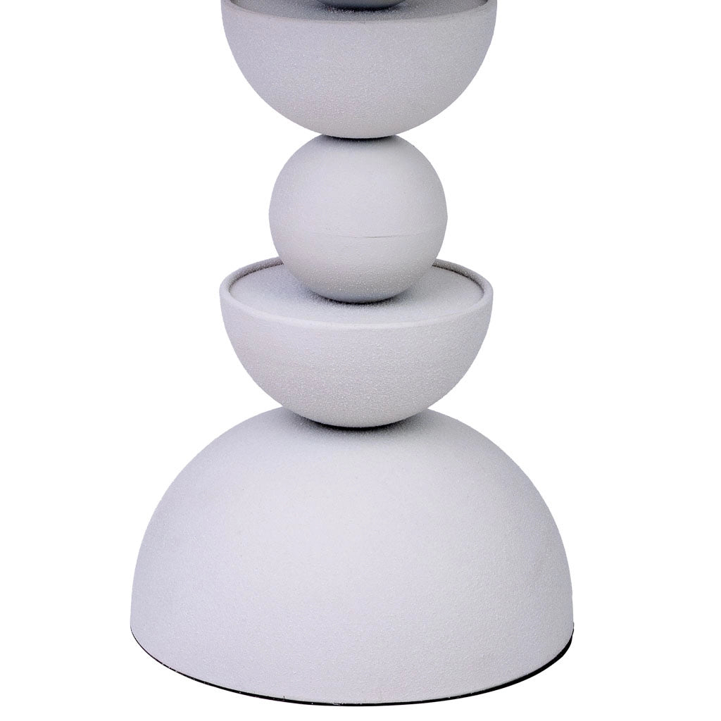 Tavolino in metallo bianco e legno 40,5x40,5x45h cm