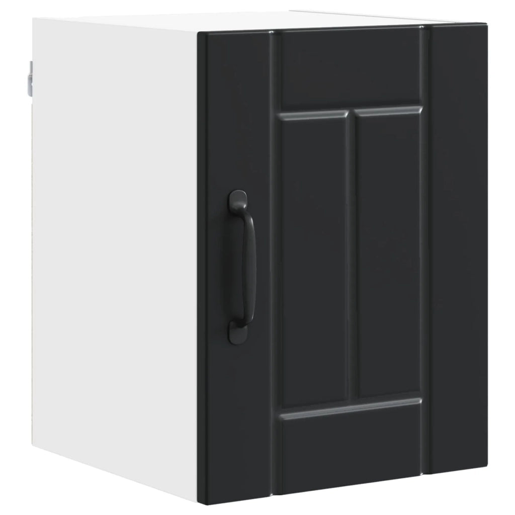 Set di 2 pensili da cucina moderni 30 x 31 x 40 cm pratici per riporre oggetti stile contemporaneo legno composito nero 02_0053886