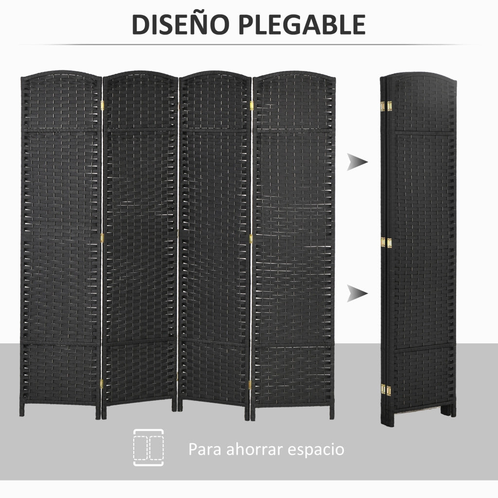 Biombo 4 Pannelli ¨C zephmum ¨C 160x170 cm Nero