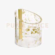 WAVE LAMPADA DA TAVOLO PICCOLA LED 4200°K  24 Volt - 12 W/Mt IN CRISTALLO ACRILICO ORO