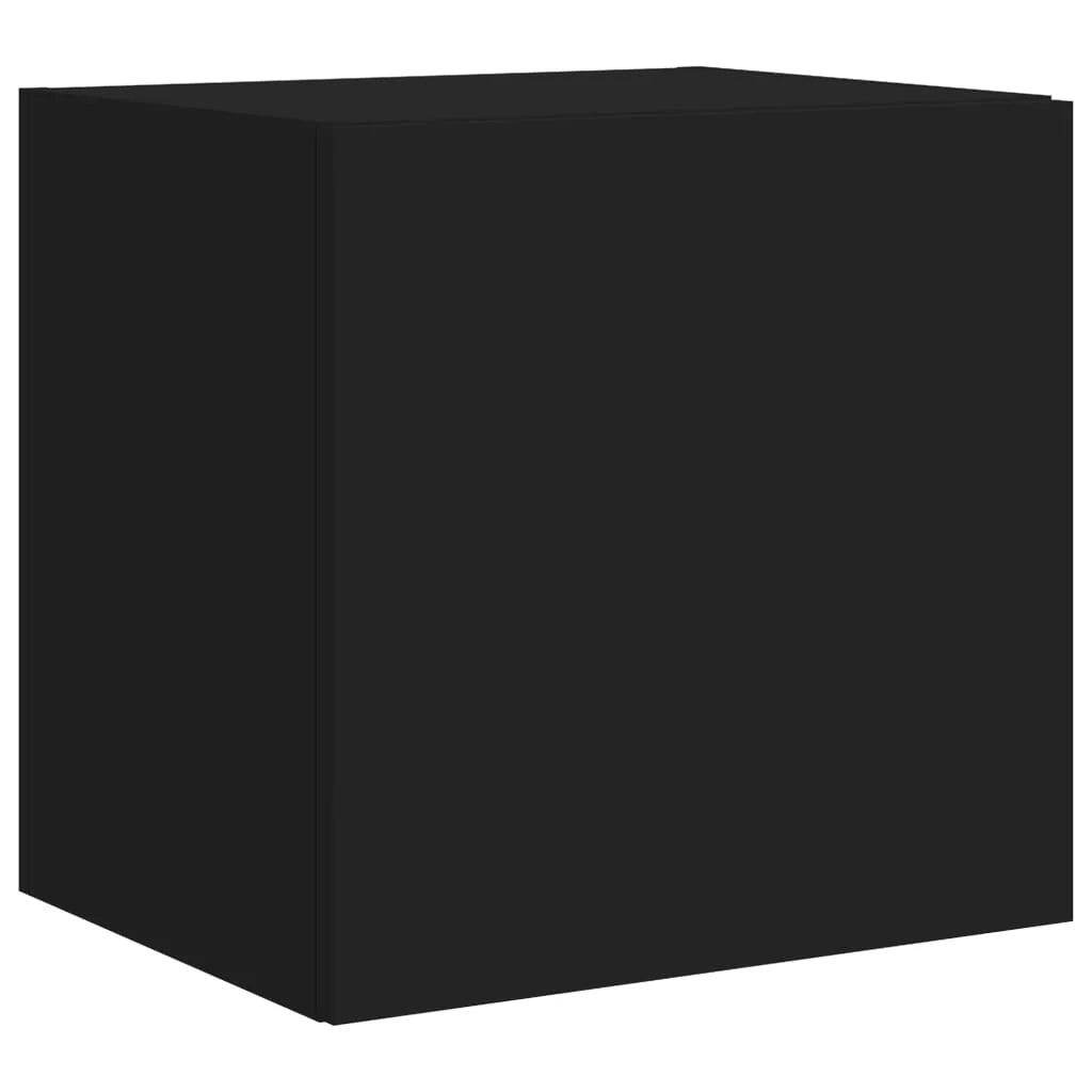 Mobile TV multimediale mensola TV credenza mobile TV parete attrezzata per sala da pranzo soggiorno camera da letto con luci LED 40,5 x 35 x 40 cm nero 02_0027885