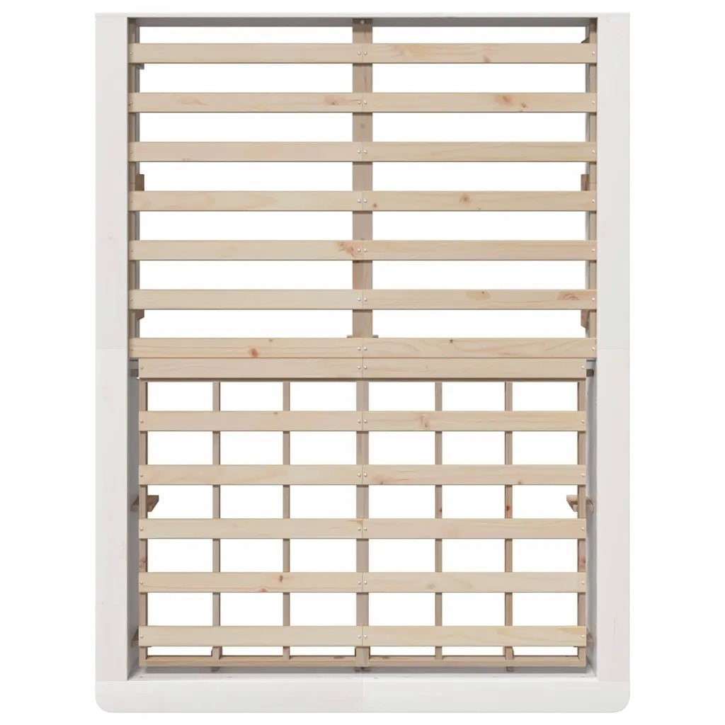 Struttura del letto Bianco 140 x 190 cm Pino massello 3385722