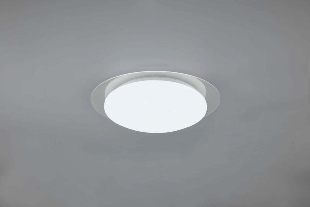 FRODENO H2O PLAFONIERA LED 12W 1200lm, 4000K STELLATA RGB CON TELECOMANDO MULTIFUNZIONE BORDO TRASPARENTE IP44 D. 35CM DIMMERABILE