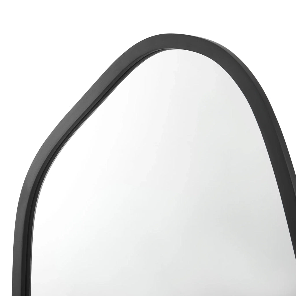 Specchio da parete asimmetrico 62 x 50 cm nero opaco 03_0007905