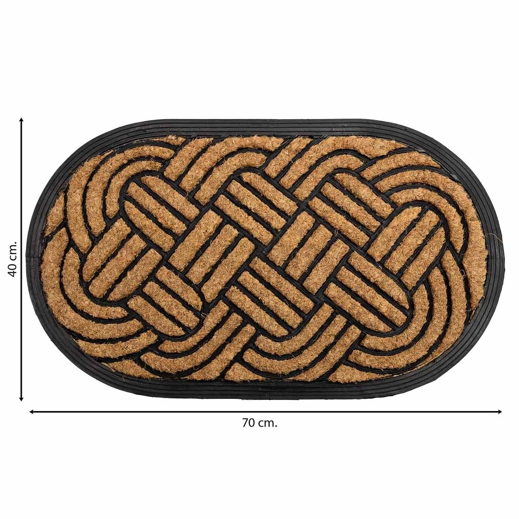 Zerbino in fibra di cocco e gomma marrone 70x40