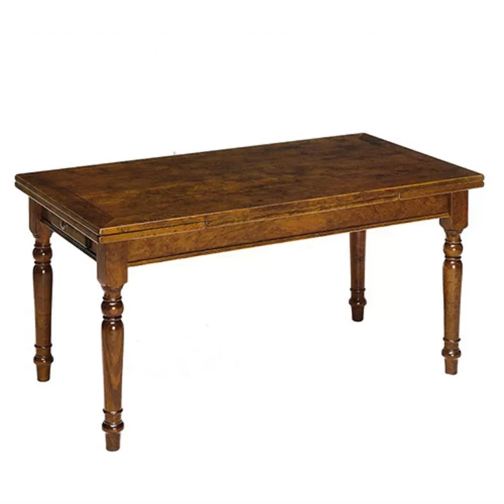 Tavolo allungabile in legno massello di noce l.120 p.85 h.78 - Mobili 2G