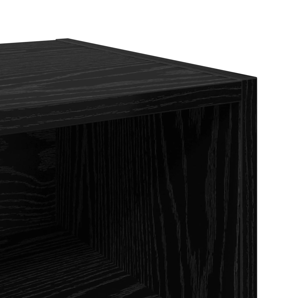 Armadietto per letto 2 pz Rovere Nero 40 x 30 x 50 cm CFW4891578