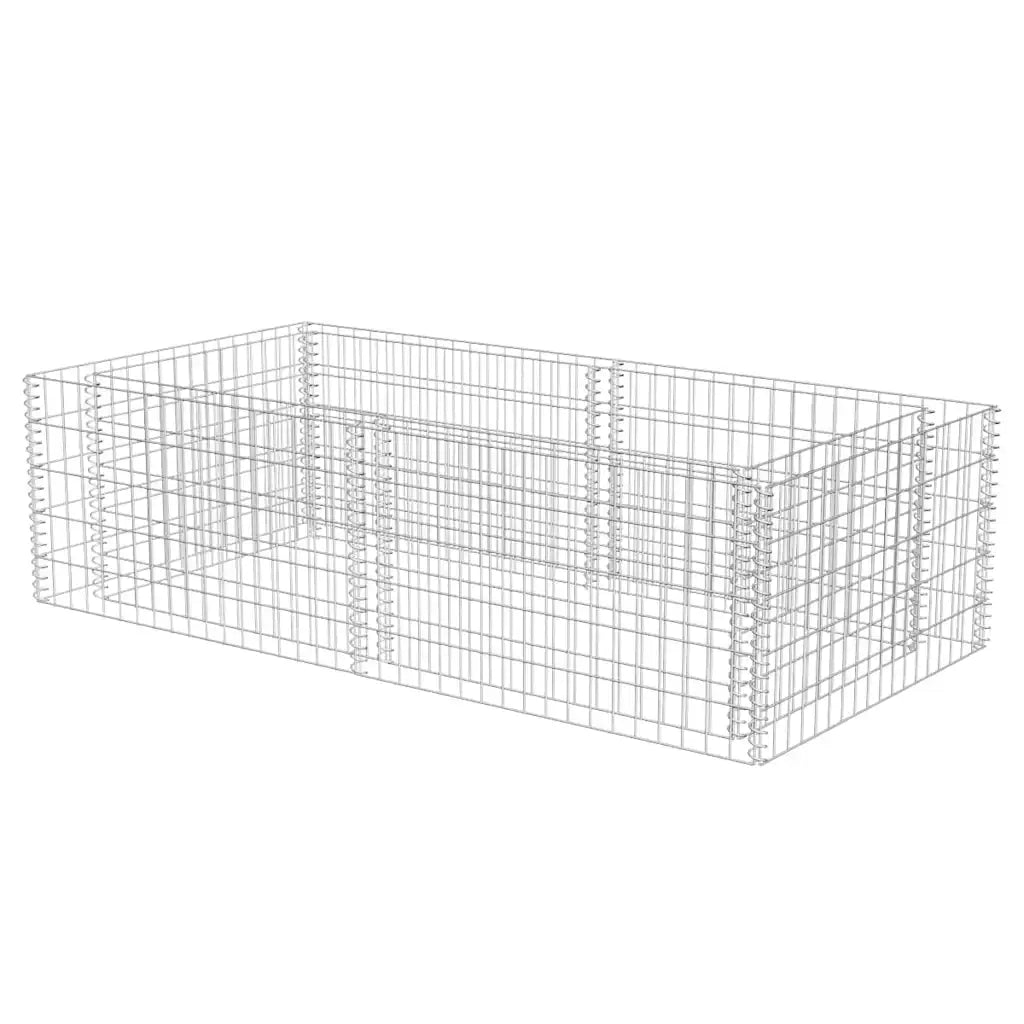 Gabbione Fioriera in Acciaio Zincato 180x90x50 cm 141624