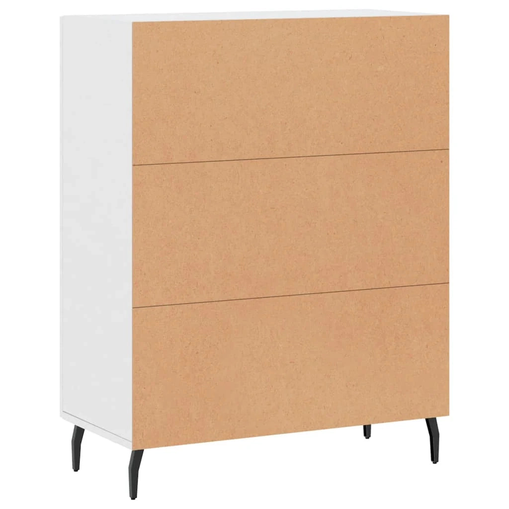 Buffet credenza cassettiera armadio mobile contenitore organizer per cucina soggiorno salotto 69,5 x 34 x 90 cm legno ingegnerizzato bianco 02_0030436