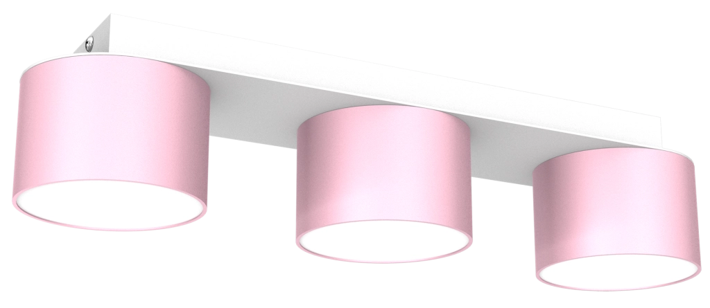 Plafoniera Milagro Dixie 3 luci GX53 rosa 34cm metallo