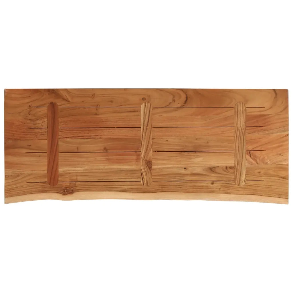 Piano Tavolo 110x40x3,8 cm Rettangolare Legno Acacia Bordi Vivi 370301