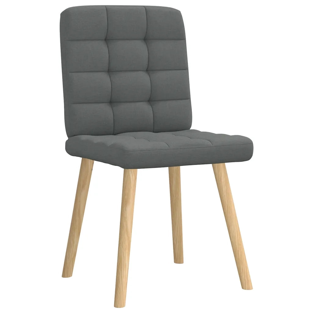 Sedie da Pranzo 2 pz Grigio Scuro in Tessuto 4101092