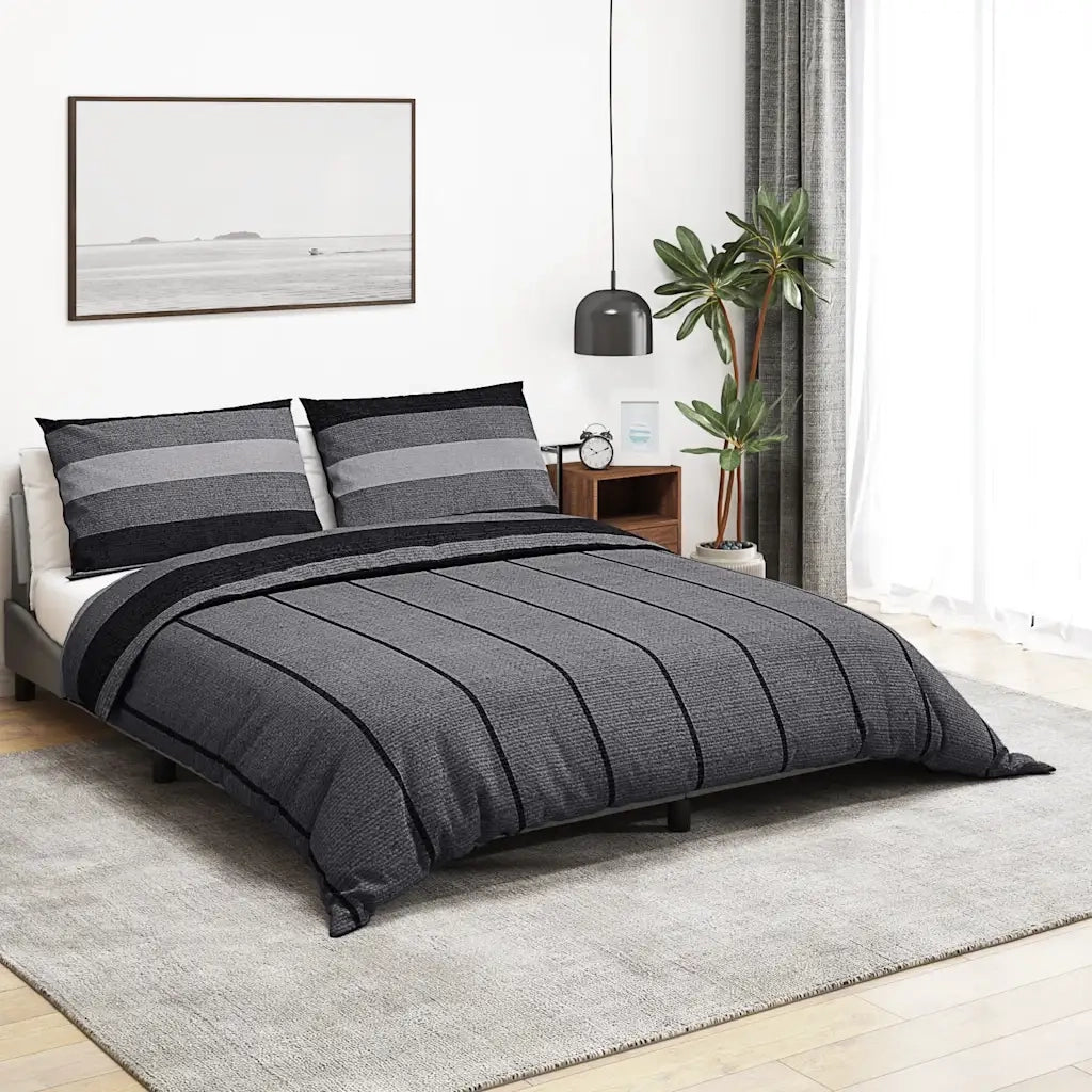 Set Copripiumino Grigio Scuro 200x220 cm in Cotone CFW3415985