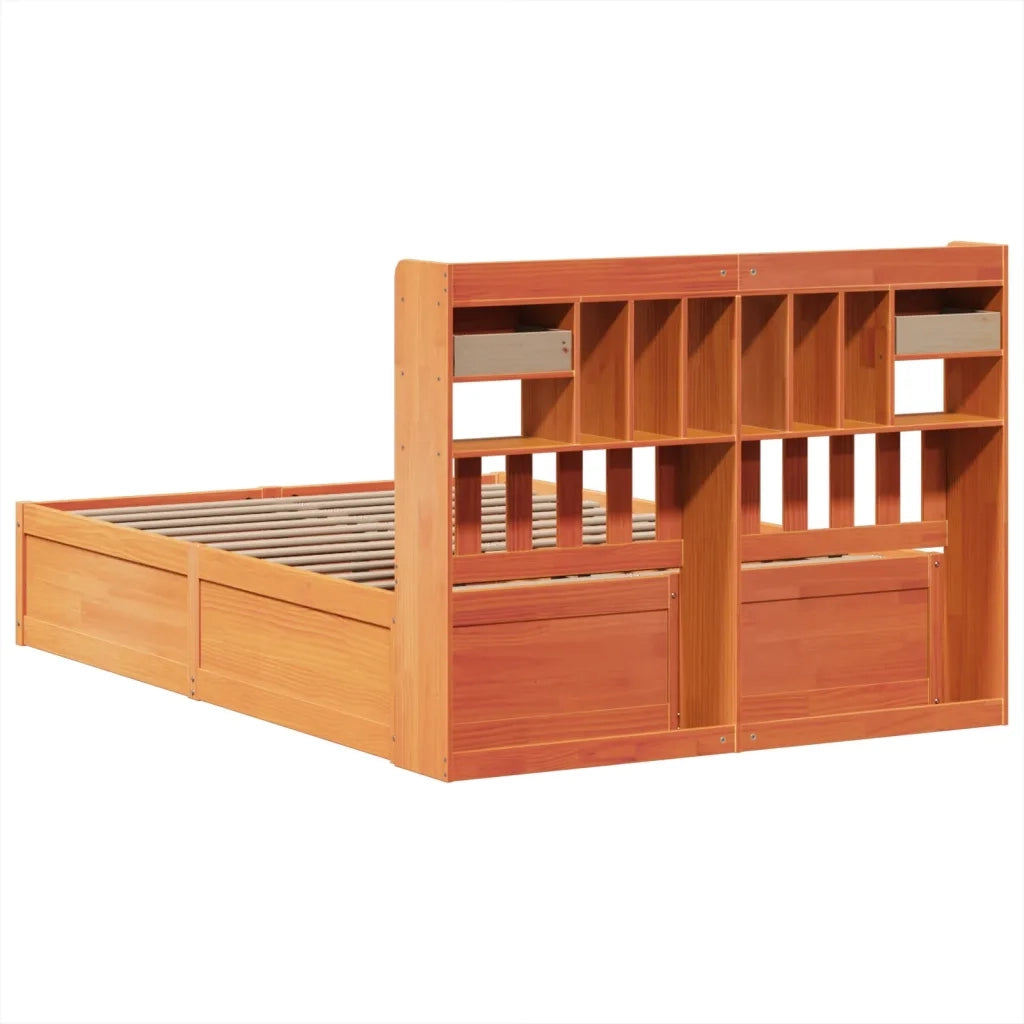 Letto senza Materasso Marrone Cera 140x190 cm in Legno di Pino 3323508
