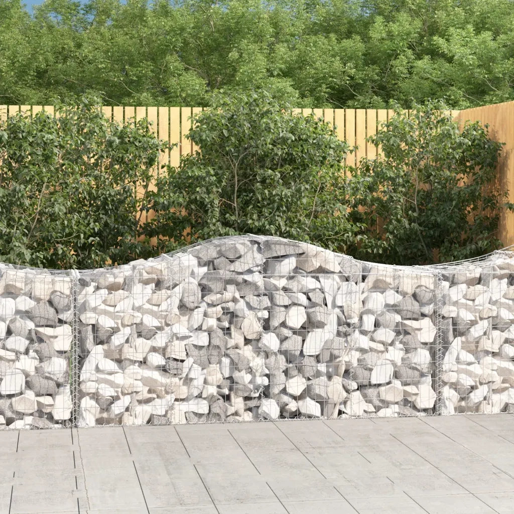 Cesti Gabbioni ad Arco 3 pz 200x50x80/100 cm Ferro Zincato 3145620