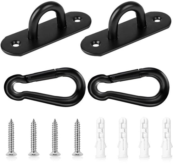 Haken per Plafondo - Acciaio Inossidabile - Adesivo - Haken di Collegamento - Occhiello - Resistente alla Corrosione - Alta Capacità di Sostegno - 2 Pezzi - Haken di Collegamento