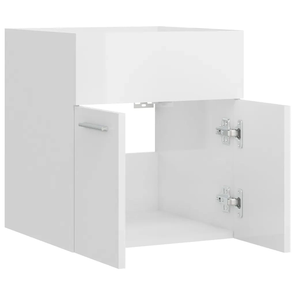 Mobile Sottolavabo Bianco Lucido 41x38,5x46 cm in Truciolato