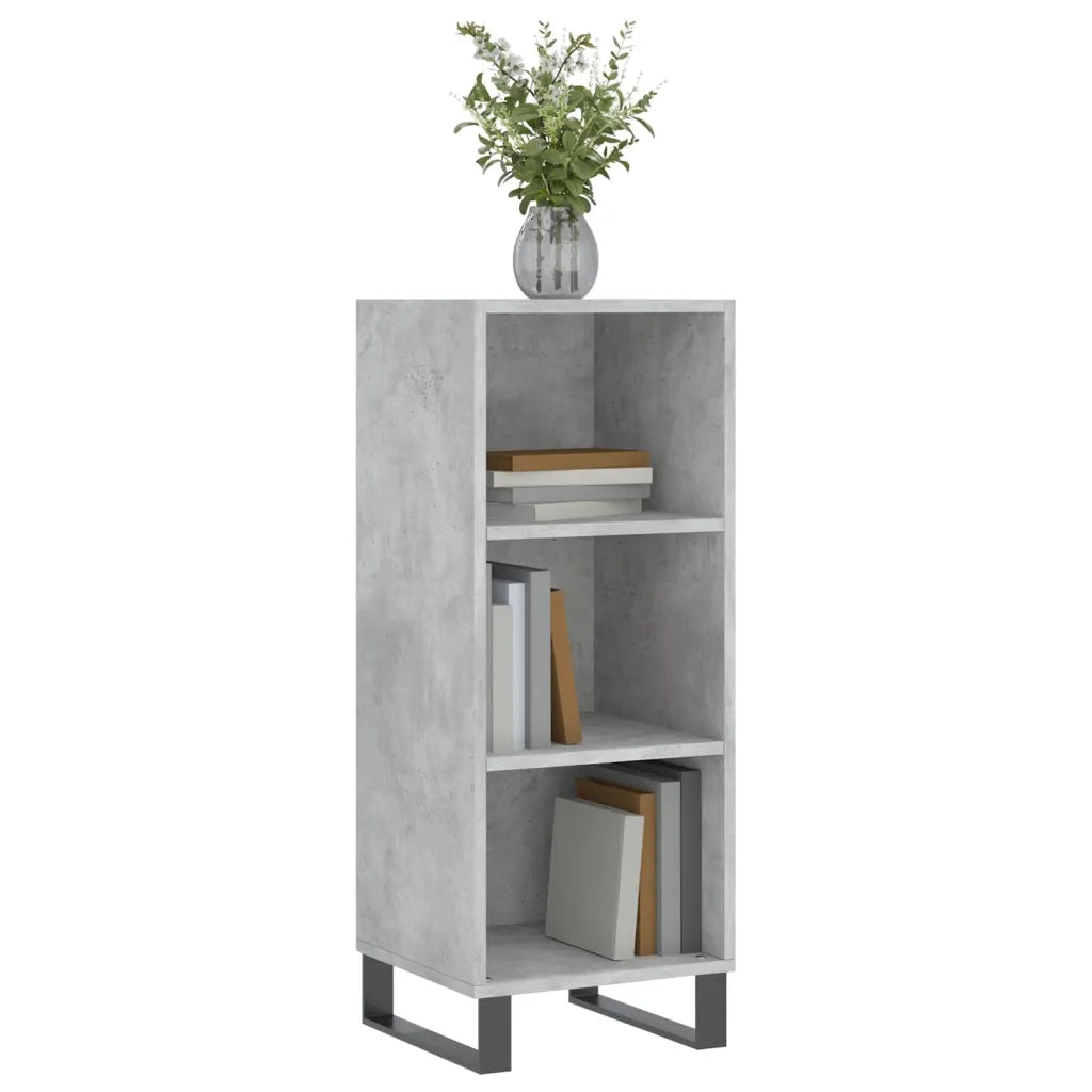 Credenza-Buffet-Armadio da cucina Grigio Cemento 34,5x32,5x90 cm in Legno Multistrato 522305