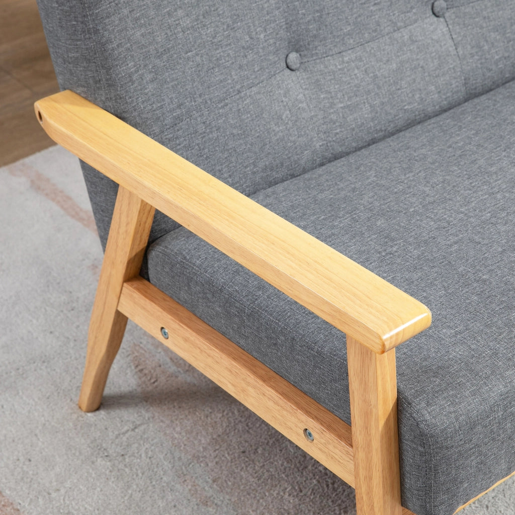 Divano 3 posti imbottito ¨C Minimal ¨C grigio 154.5 cm