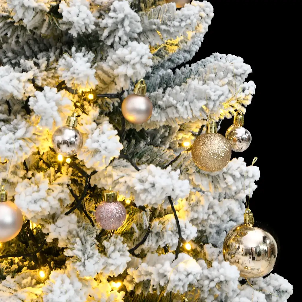 Albero Natale | Decorazioni natalizie Incernierato con 150 LED e Palline 120 cm