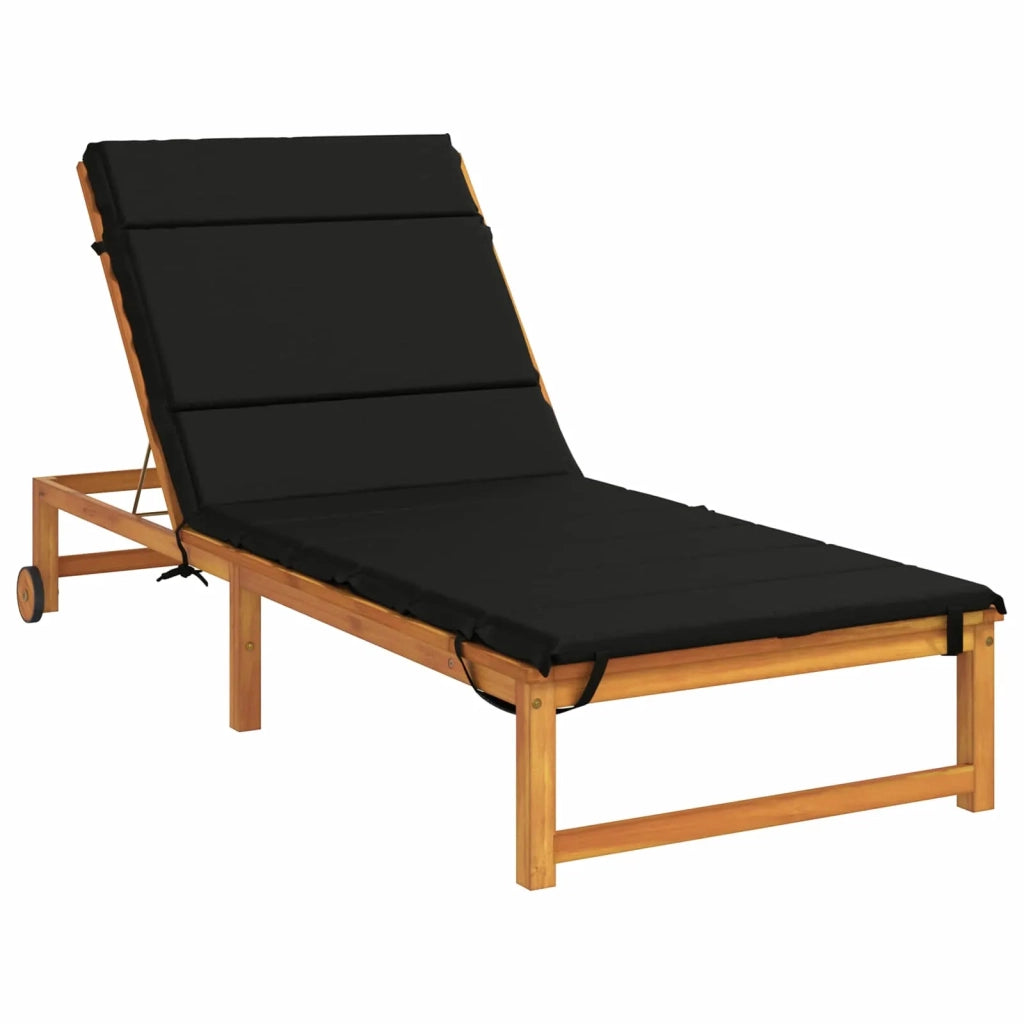 Cuscino per Lettino GEMERT 100% Poliestere Nero 200 x 90 x 3 cm 948594