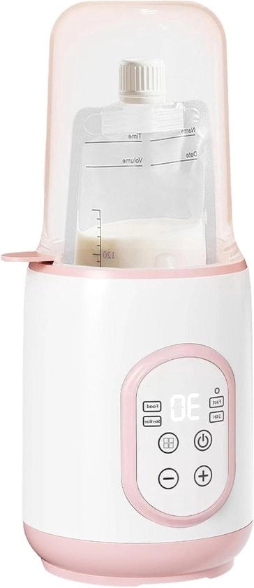 Flessenwarmer Portatile - Viaggio Flesverwarmer - Alimentazione del Bambino Riscaldamento - Regolazione della Temperatura Intelligente - ca. 600 g - Bianco
